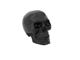 Crâne en plastique, noir, 16 cm