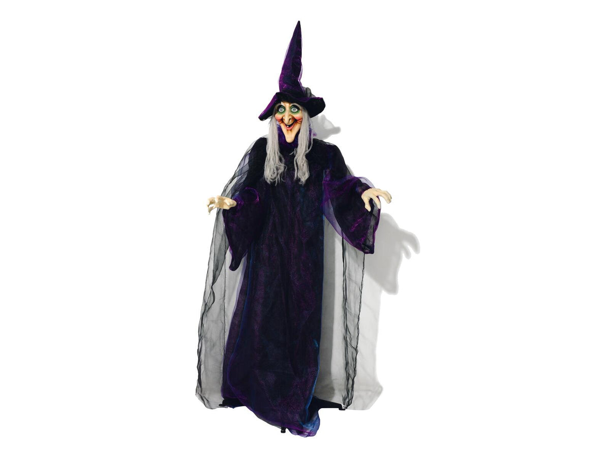 Halloween-figur heks, animeret, 175 cm