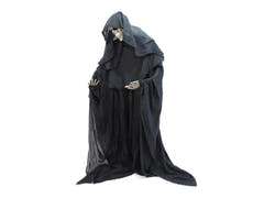 Halloween-figur formbart skelet, sort, 160 cm