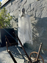 Sorcière d’Halloween, blanche, animée, 170 cm
