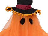 Halloween-figur spøgelse med heksehat, 150 cm