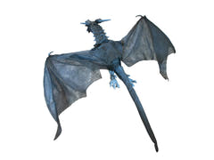 Halloween flyvende drage, animeret, blå, 125 cm