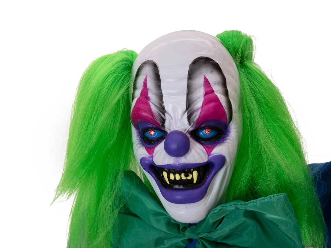 Halloween-figur klovnen Charly, animeret, 162 cm