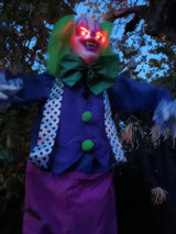 Halloween-figur klovnen Charly, animeret, 162 cm