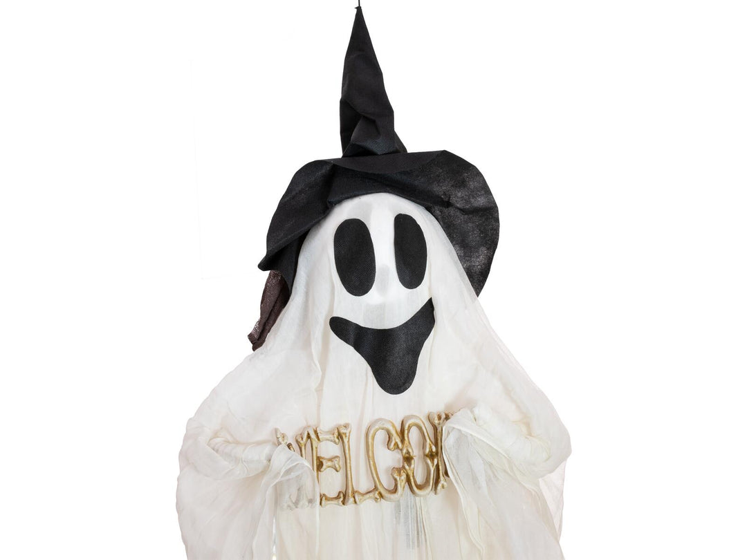 Halloween-figur leende spøgelse med lys, 200 cm