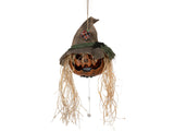 Halloween forbandet græskarhoved, animeret, 70 cm