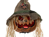 Halloween forbandet græskarhoved, animeret, 70 cm
