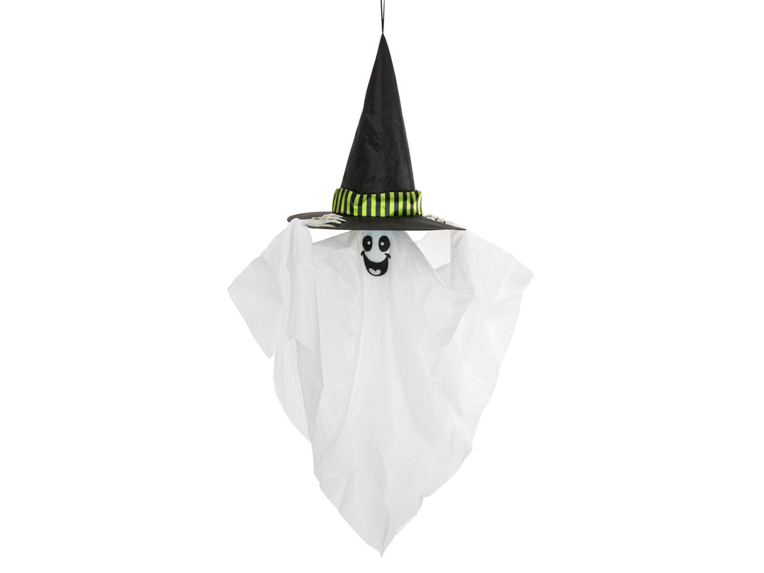Halloween-figur svævende spøgelse, animeret, 110 cm