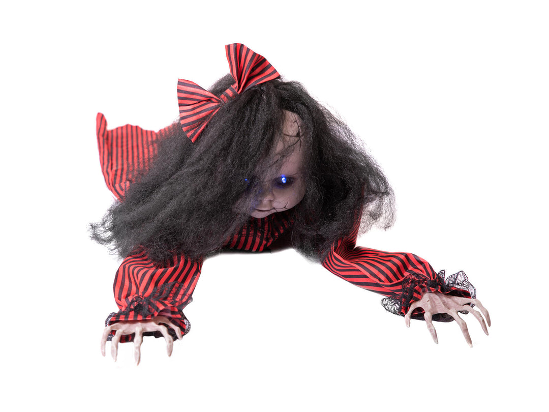 Halloween-figur kravlende Mathilda, animeret, 110 cm