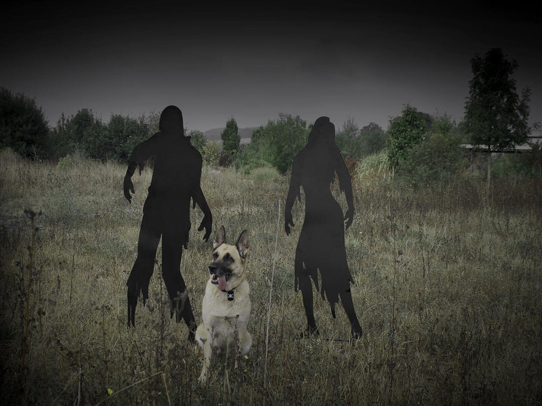 Metalsilhuet zombiemand, 135 cm