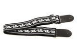 Ovation Signature sangle de guitare en nylon, Leaf, White/Black