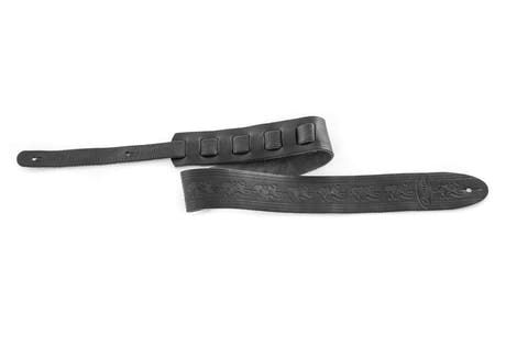 Ovation Premium sangle de guitares en cuir, Leaf, Black