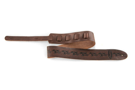Sangle de guitare en cuir Ovation Premium, Leaf, Chocolate