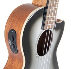 GEWA Ukulélés électro-acoustique ténor Manoa Roadie - E-A Tenor (Silver Shadow)