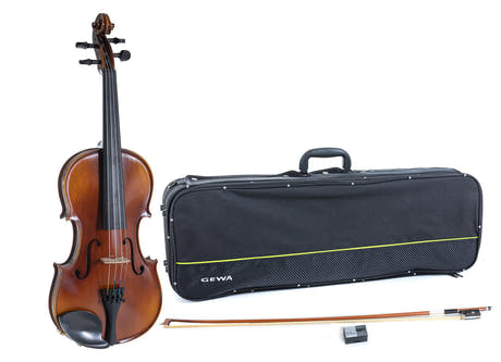 GEWA Violons Allegro - 3/4 (Prêt à jouer, étui de violon, archet en Massaranduba et cordes Larsen Aurora inclus, sécurisé pour le transport)
