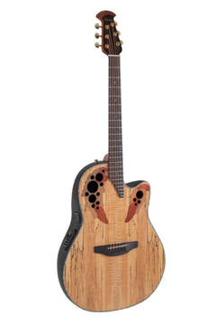 Ovation Guitares électro-acoustique Celebrity Elite Plus Mid Cutaway - Natural Spalted Maple (CE44P-SM-G)