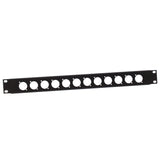 Adam Hall 872213 Panneau Rack en U 1 Unité pour 12 Châssis D-Type