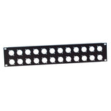 Adam Hall 872214 Panneau de rack en forme de U 2 Unité à 24 D-Type Châssis