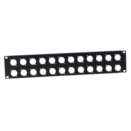 Adam Hall 872214 Panneau de rack en forme de U 2 Unité à 24 D-Type Châssis