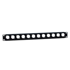 Adam Hall 872215 Panneau Rack en U avec Bord de Montage 1 Unité pour 12 Châssis XLR D-Type