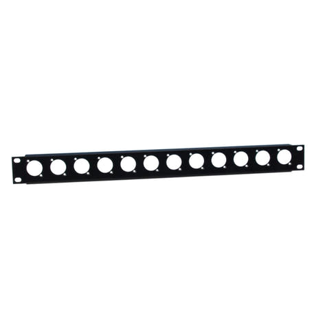 Adam Hall 872215 Panneau Rack en U avec Bord de Montage 1 Unité pour 12 Châssis XLR D-Type
