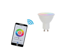 Set EUROLITE PAR-16 Spot bk + LED GU10 RGB/WW/CW WiFi