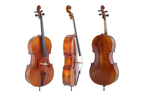 GEWA Cello Maestro 1-VC3 - 1/4 (Réglé avec cordier à réglage fin Wittner, avec bag, archet en Massaranduba et cordes Larsen Aurora)