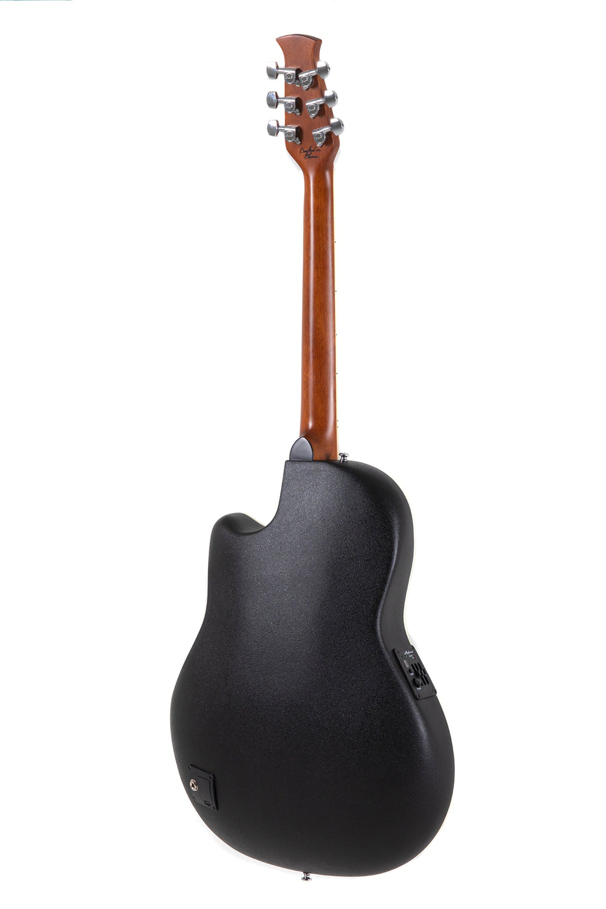 Applause E-Acoustic Guitar AB28 Super Shallow Bowl Cutaway - Black Satin (AB28-5S)