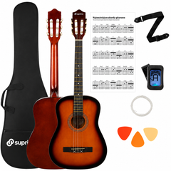 SUPRIMO CGS3 SB pack de guitare classique 4/4, sunburst