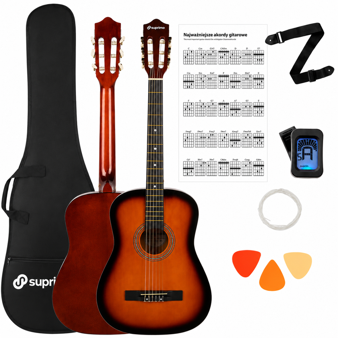 SUPRIMO CGS3 SB pack de guitare classique 4/4, sunburst