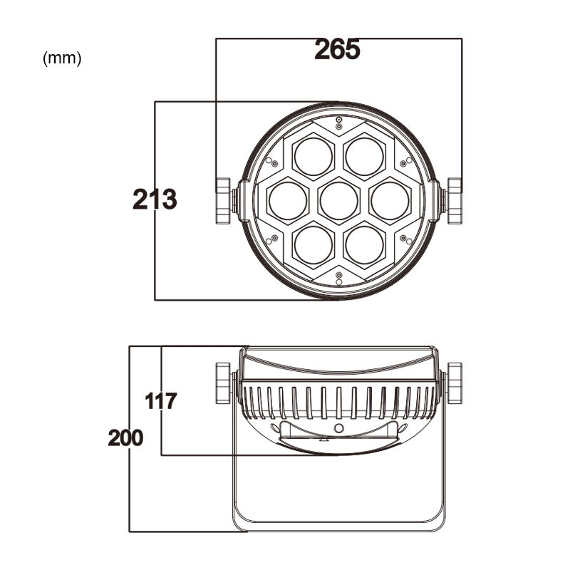 LIGHT4ME FRAME PAR 7x12 LED RGBW projecteur à effet lumineux