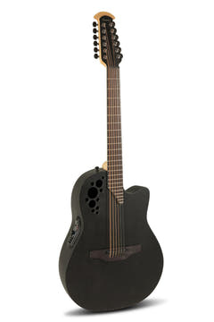 Ovation E-Acoustic Guitares Elite TX Deep Contour Cutaway 12 cordes - Black Textured (2058TX-5-G)