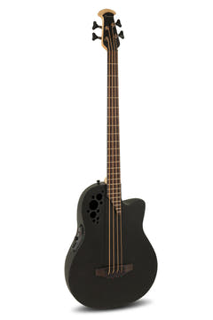 Ovation Basse électro-acoustique Elite TX Mid Cutaway - Black Textured (B778TX-5-G)