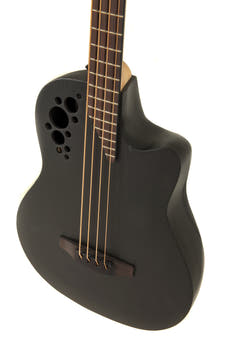 Ovation Basse électro-acoustique Elite TX Mid Cutaway - Black Textured (B778TX-5-G)