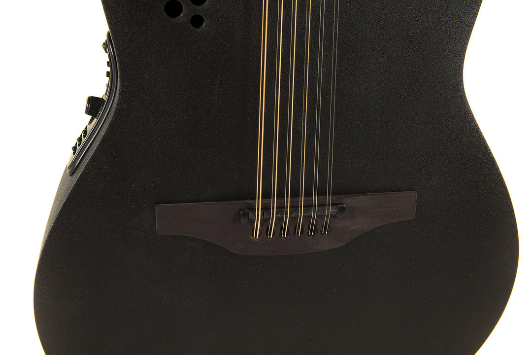 Ovation E-Acoustic Guitar Elite TX Deep Contour Cutaway 12-string - Black Textured (2058TX-5-G)