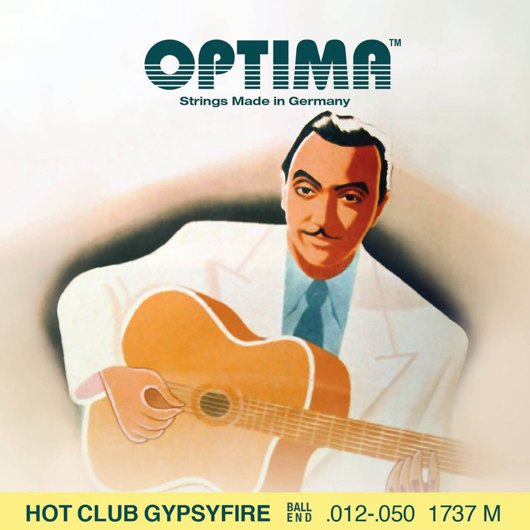 Optima Cordes pour guitare acoustique Hot Club Gypsyfire plaquées argent - Jeu (1737M)