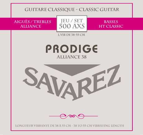 Savarez Strings for classic guitar Prodige 38 Children's Guitar - 1/8-1/2 Carbon (500 AXS)