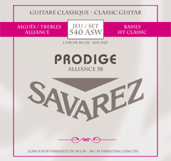 Cordes Savarez pour guitare classique Prodige 38 Children's Guitar - 3/4-7/8 Carbon Gw (540ASW)