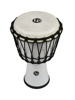 Djembe Latin Percussion World 7-inch accordage par corde Circle - White (LP1607WH)