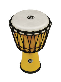 Latin Percussion Djembés World 7-inch Circle accordés par corde - Yellow (LP1607YL)