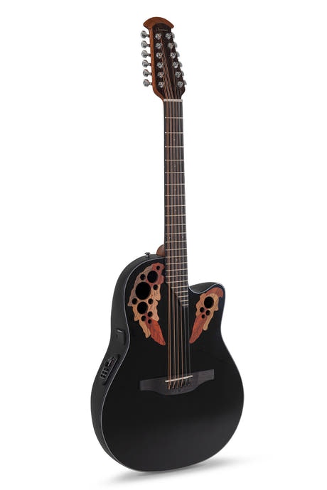 Ovation E-Acoustic Guitar Celebrity Elite Mid Cutaway 12-string - Black (CE4412-5-G)