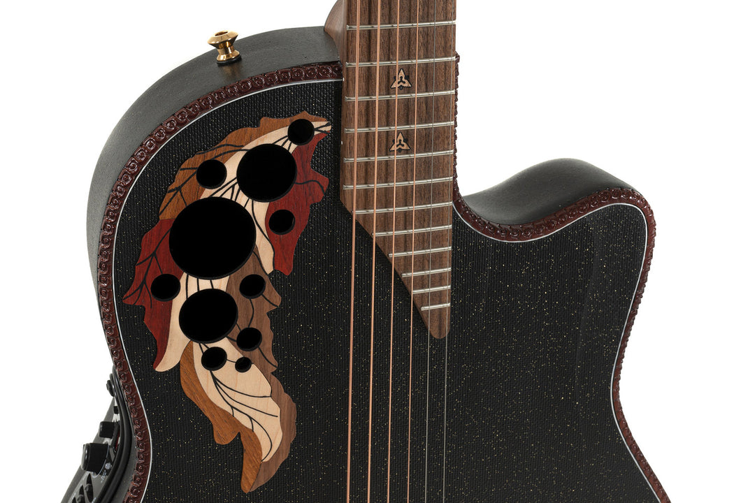 Guitares électro-acoustiques Adamas 2087GT Deep Contour Cutaway - Black (2087GT-5-G)
