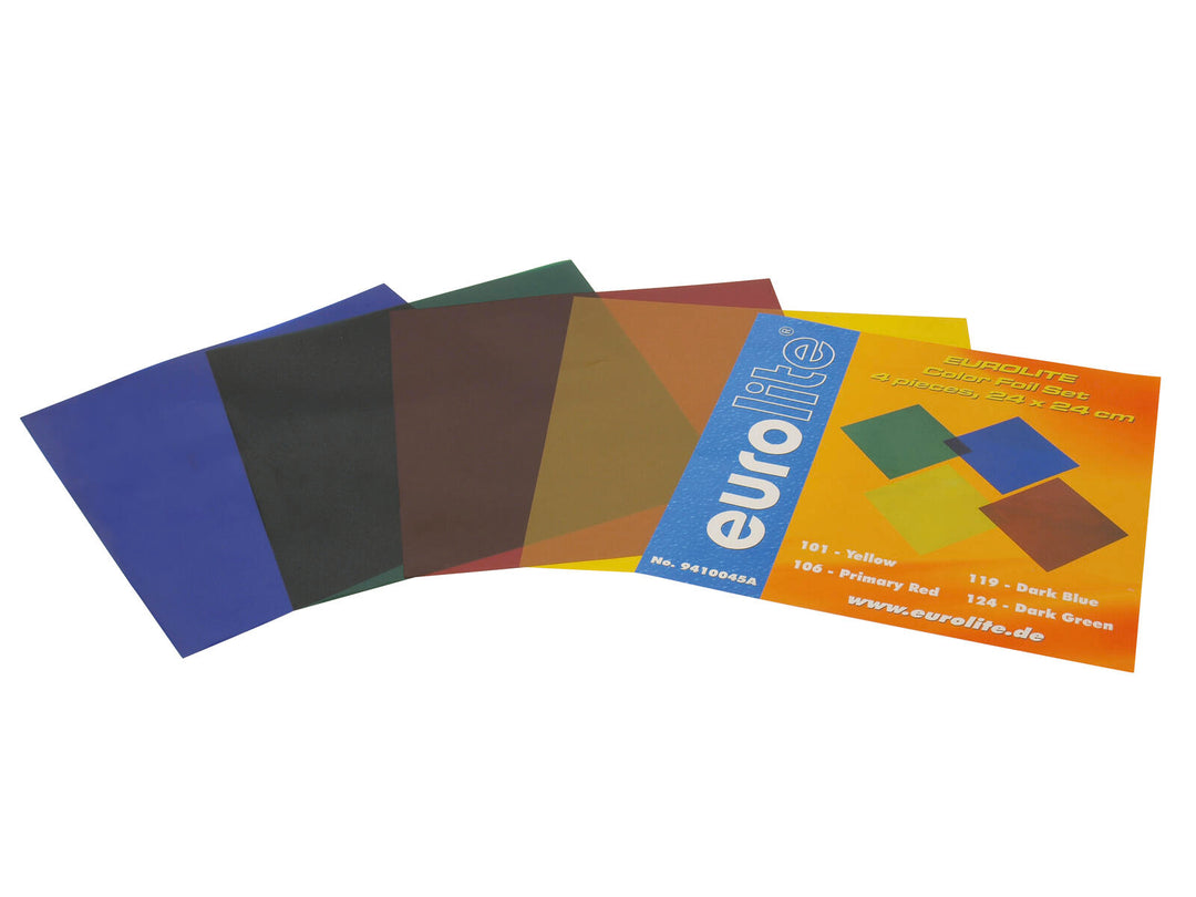 Set de gélatines couleur EUROLITE 24x24cm, quatre couleurs