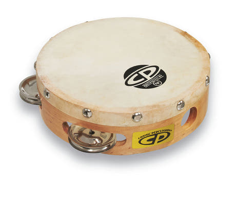LP CP376 tambourin 6" avec peau, 1 rangée de cymbalettes