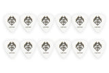 Fire & Stone Monster médiators « Skull », blancs, 0,81 mm, 12 pièces