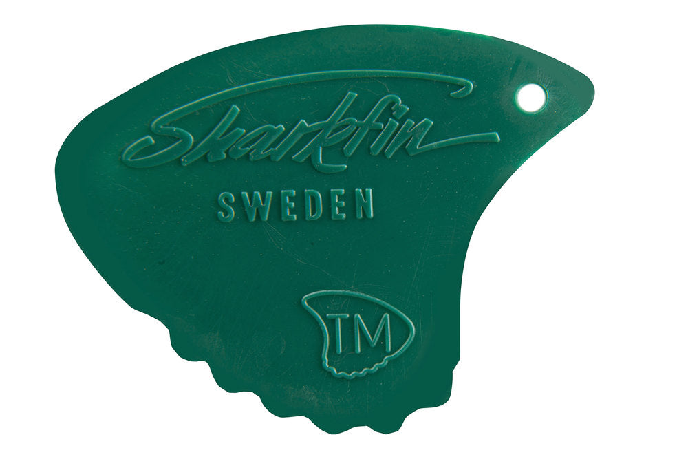 Shark Fin Relief médiators, 0,35 mm extra souples, verts, 12 pièces