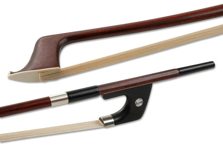 Archet de contrebasse GEWA 3/4, baguette ronde en pernambouc, modèle allemand