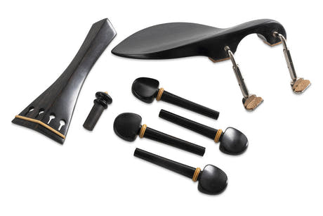 GEWA garniture en ébène pour violons, mentonnière Guarneri