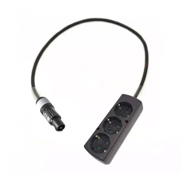 Adaptateur powerCON gris - Schuko 3 Prises - 1 mètre
