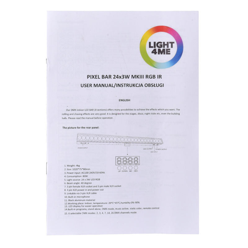 Light4Me Pixel Bar 24X3W MK2